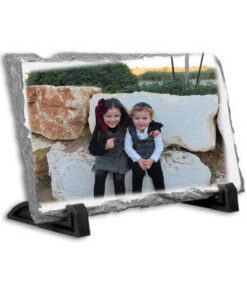 אבן בזלת עם הדפסה אישית גודל 20/30 ס"מ