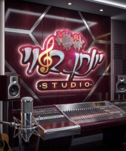 שלט פרספקס צורני יוקרתי – לוגו STUDIO בעיצוב אישי
