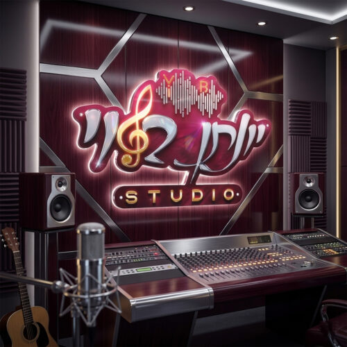 שלט פרספקס צורני יוקרתי – לוגו STUDIO בעיצוב אישי