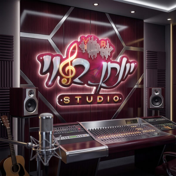 שלט פרספקס צורני יוקרתי – לוגו STUDIO בעיצוב אישי