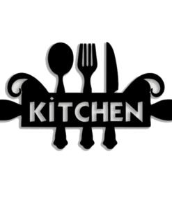 אותיות KITCHEN בכתב מחובר להעמדה על מדף או רהיט