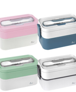 Lunch Box קופסת אוכל כפולה עם מגש סכום מבית המותג Pack&eat