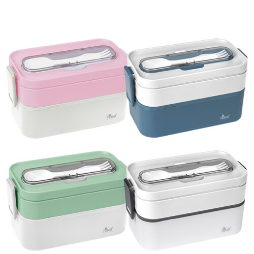 Lunch Box קופסת אוכל כפולה עם מגש סכום מבית המותג Pack&eat