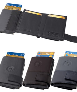 ארנק בטיחות RFID + NFC מעור שולף כרטיסי אשראי ותא למטבעות מבית המותג גבעוני עם חריטה אישית