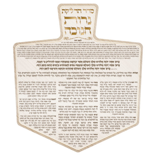 סדר הדלקת נרות חנוכה על פרספקס שקוף בצורת סביבון