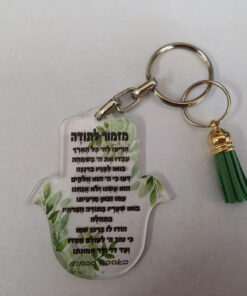 מחזיק מפתחות אקרילי עם הדפסה אישית הסטייל שלכם בצורה וצבע - חמסה