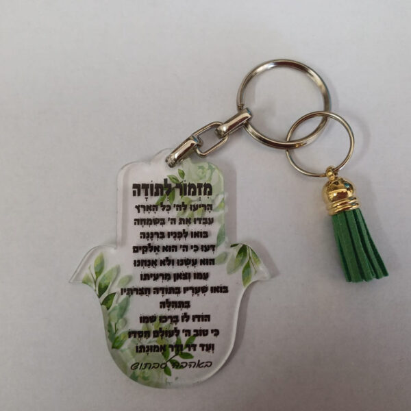 מחזיק מפתחות אקרילי עם הדפסה אישית הסטייל שלכם בצורה וצבע - חמסה