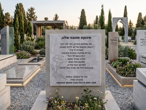 לוח אלומיניום יוקרתי להנצחה – זיכרון נצחי בעיצוב אישי